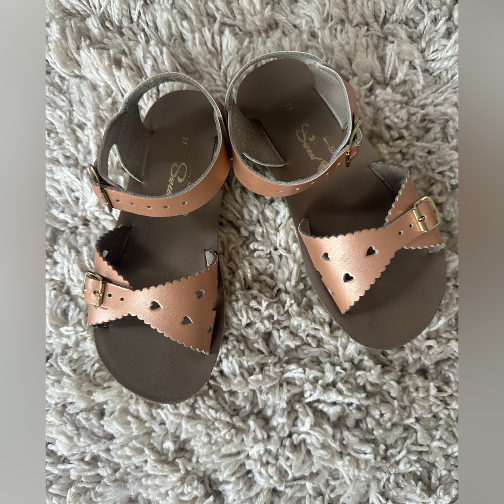 Saltwater Kids Sandals - Rose Gold